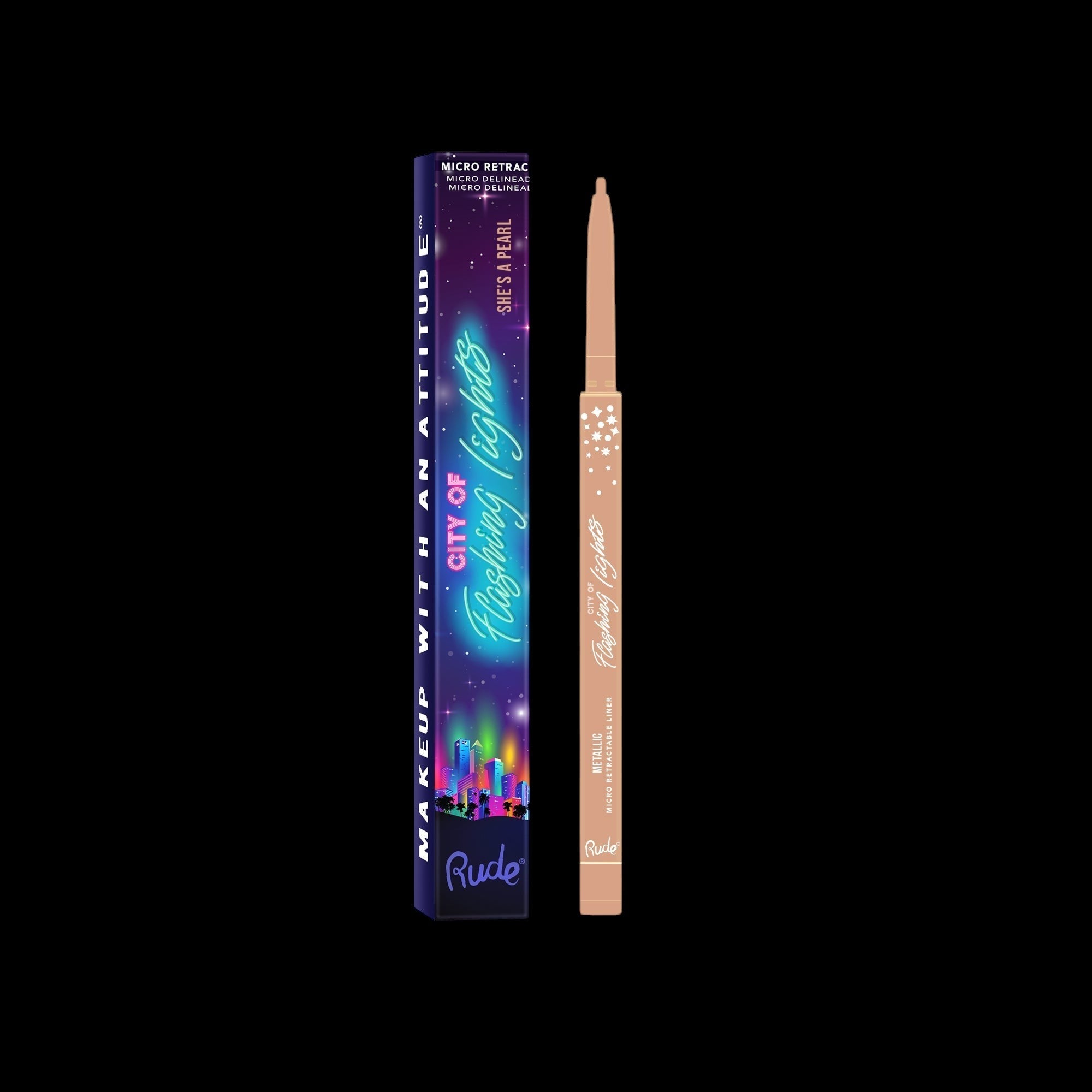 RUDE City of Flashing Lights Micro Retractable Liner - She's a Pearl by VYSN