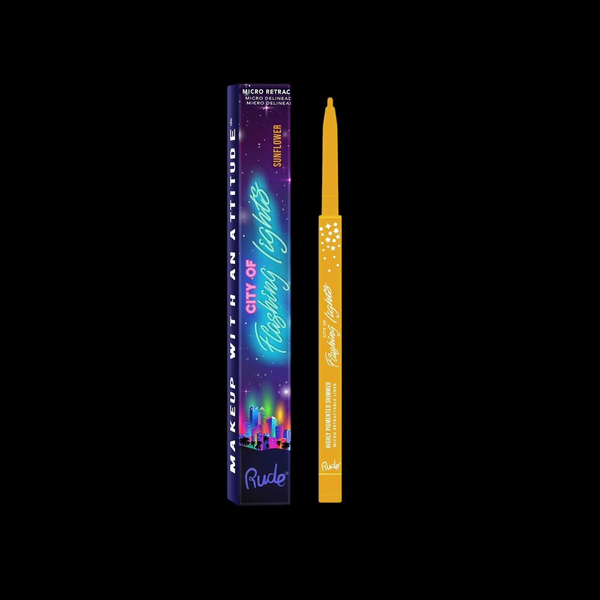 RUDE City of Flashing Lights Micro Retractable Liner - Sunflower by VYSN