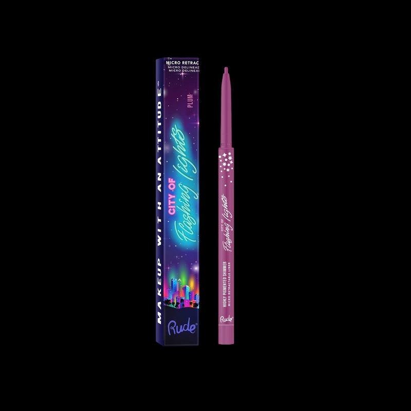 RUDE City of Flashing Lights Micro Retractable Liner - Plum by VYSN
