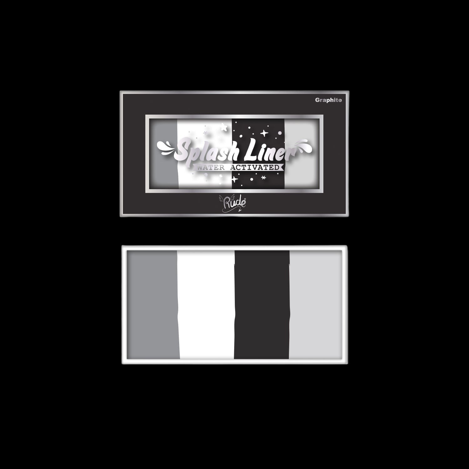 RUDE Splash Liner Water Activated Split Cake Face Body Paint - Graphite by VYSN