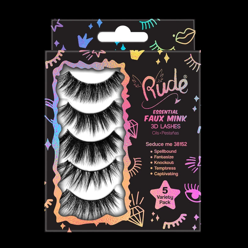 Rude Essential Faux Mink 3D Lashes 5 Multi-Pack - Seduce Me by VYSN
