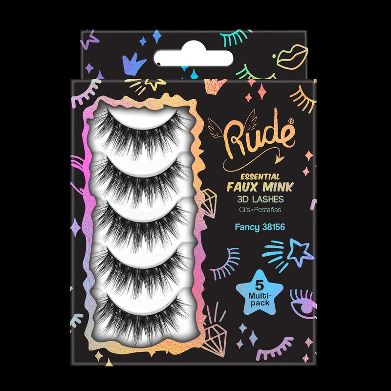 Rude Essential Faux Mink 3D Lashes 5 Multi-Pack - Fancy by VYSN