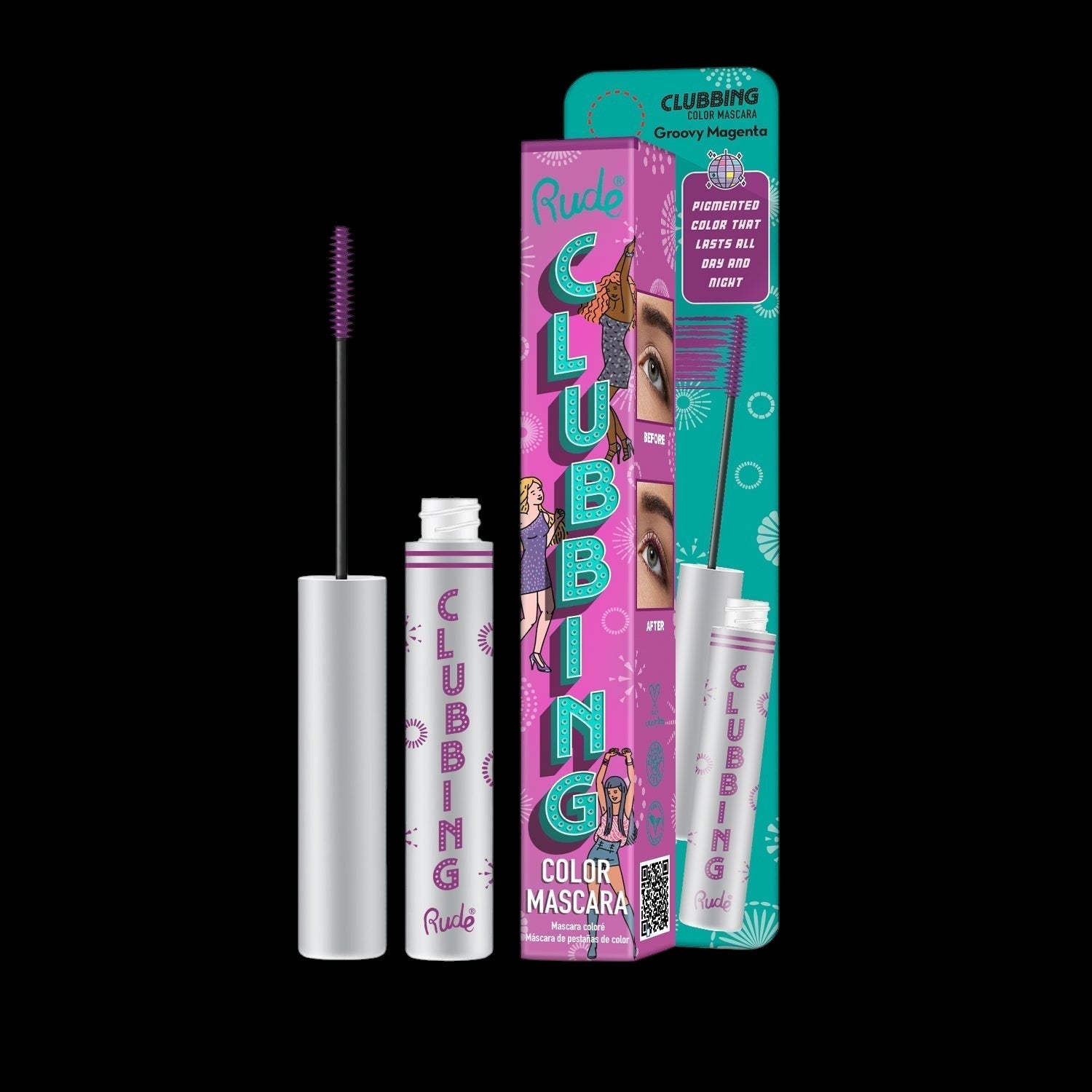 RUDE Clubbing Color Mascara - Groovy Magenta by VYSN
