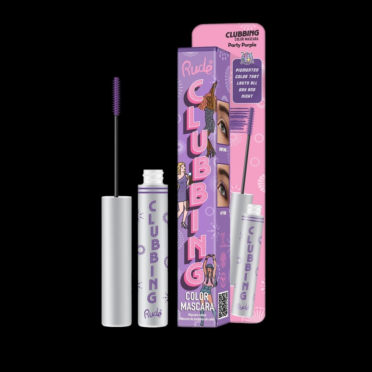 RUDE Clubbing Color Mascara - Party Purple by VYSN