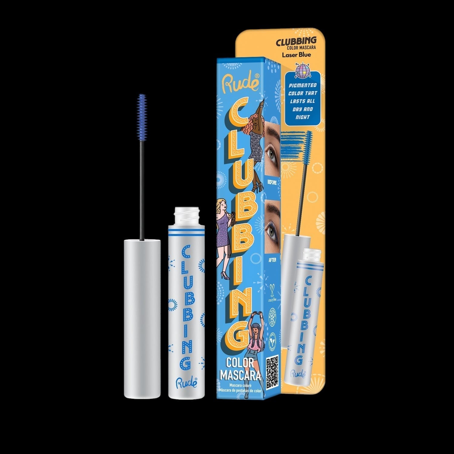 RUDE Clubbing Color Mascara - Laser Blue by VYSN