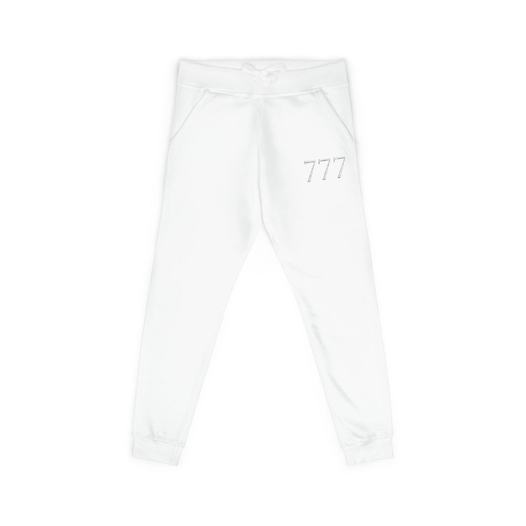 777 Fleece Sweatpants — White