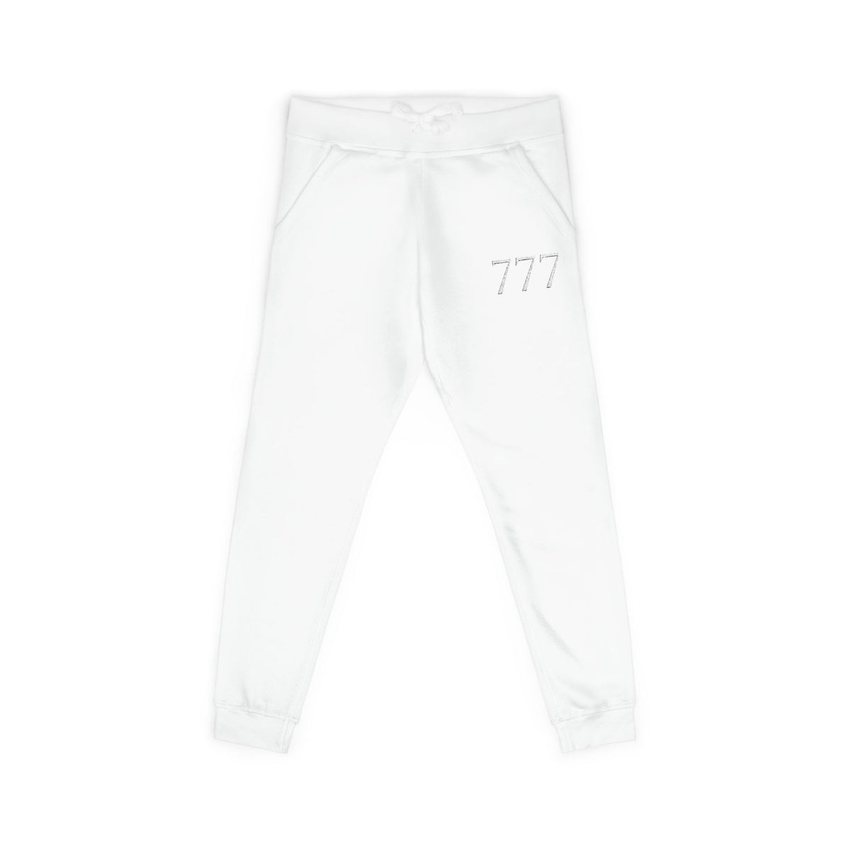 777 Fleece Sweatpants — White