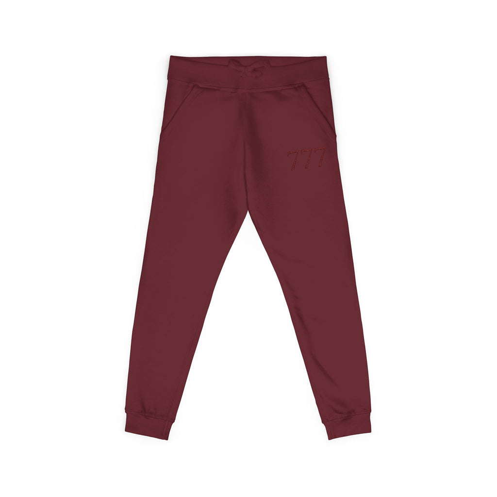 777 Fleece Sweatpants — Maroon