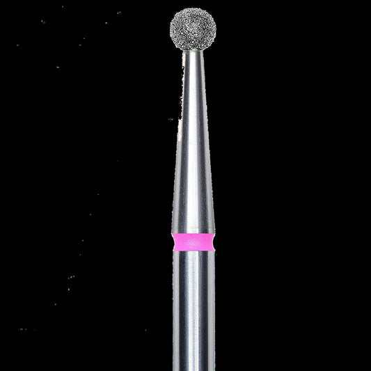 DIAMOND NAIL DRILL BIT, "BALL", RED, HEAD DIAMETER 2.5MM (FA01R025) - STALEKS™ by kvadrat store