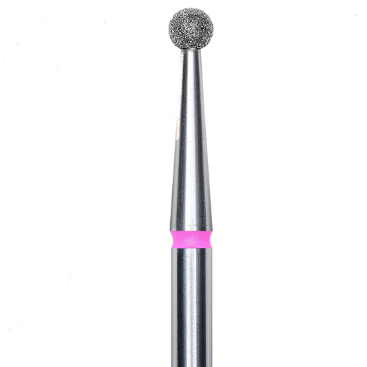 DIAMOND NAIL DRILL BIT, "BALL", RED, HEAD DIAMETER 2.5MM (FA01R025) - STALEKS™