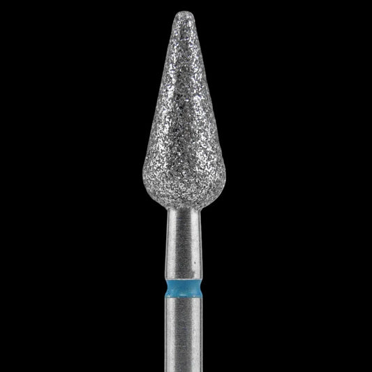 STALEKS - Diamond nail drill bit, "Pointed Pear", blue, EXPERT 5/12 mm (FA100B050/12) by kvadrat store