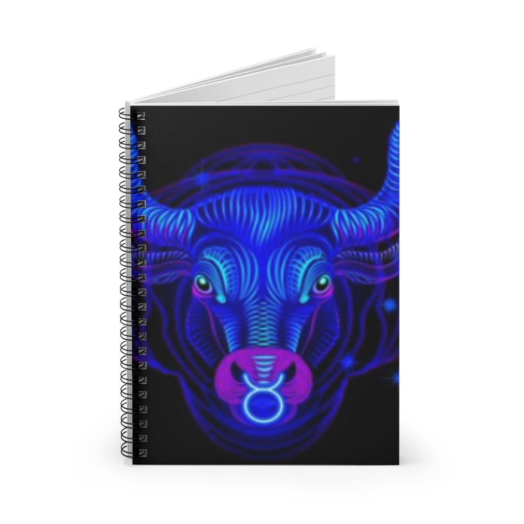 Bleu Aura: Taurus Spiral Notebook - Ruled Line