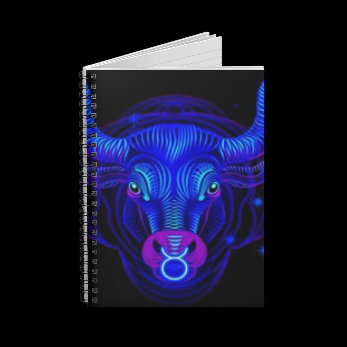 Bleu Aura: Taurus Spiral Notebook - Ruled Line - AetherLux.Shop