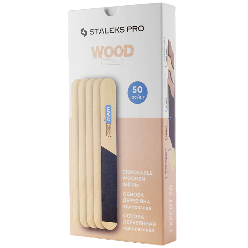 STALEKS DISPOSABLE WOODEN BASE 50 PCS- WBE-20 STALEKS™ by kvadrat store