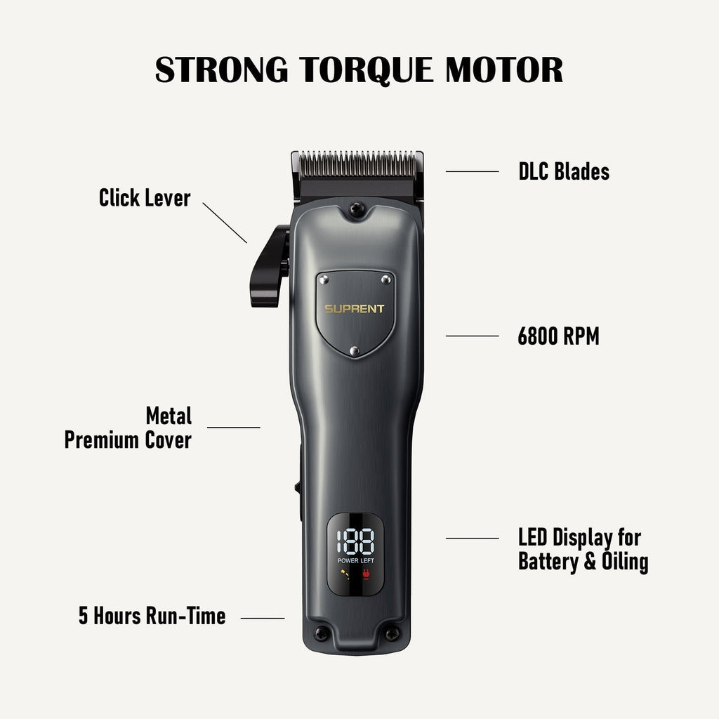 The Black Shield Clipper and Trimmer Set - HC236TX by SUPRENT US
