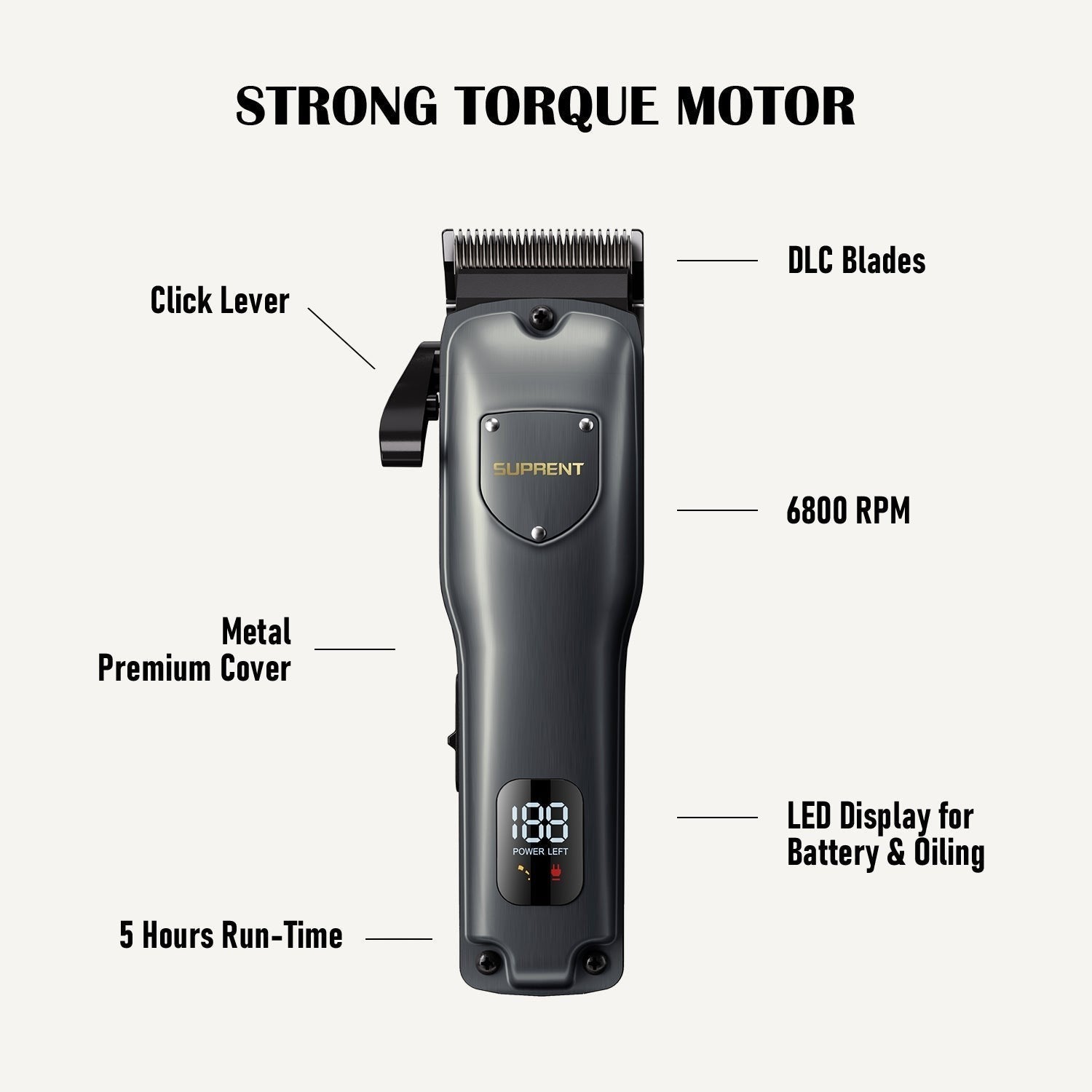 The Black Shield Clipper and Trimmer Set - HC236TX by SUPRENT US