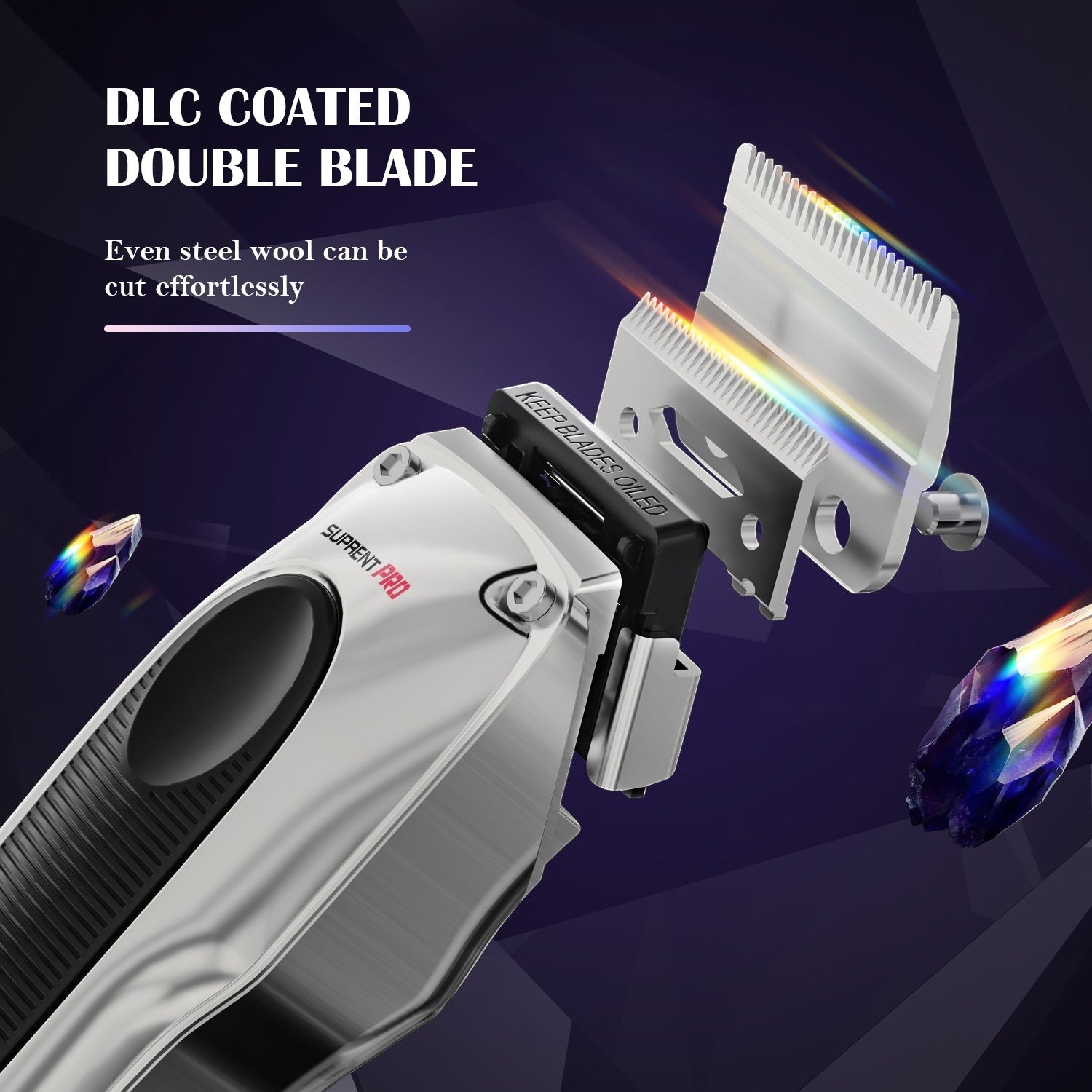 The Black Obsidian Professional Clipper and Trimmer Set - HC776SX by SUPRENT US
