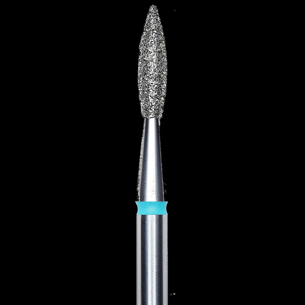 DIAMOND NAIL DRILL BIT, "FLAME", BLUE, HEAD DIAMETER 2.1/8MM (FA11B021/8) - STALEKS™ by kvadrat store