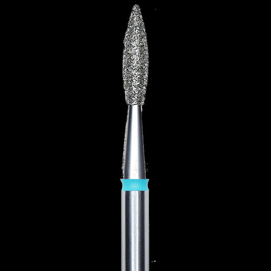DIAMOND NAIL DRILL BIT, "FLAME", BLUE, HEAD DIAMETER 2.1/8MM (FA11B021/8) - STALEKS™ by kvadrat store