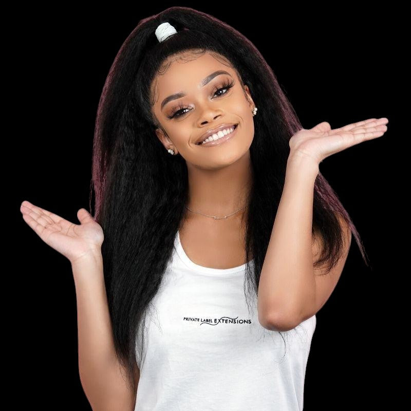 Kinky Straight 100% Human Hair Bundles by Private Label
