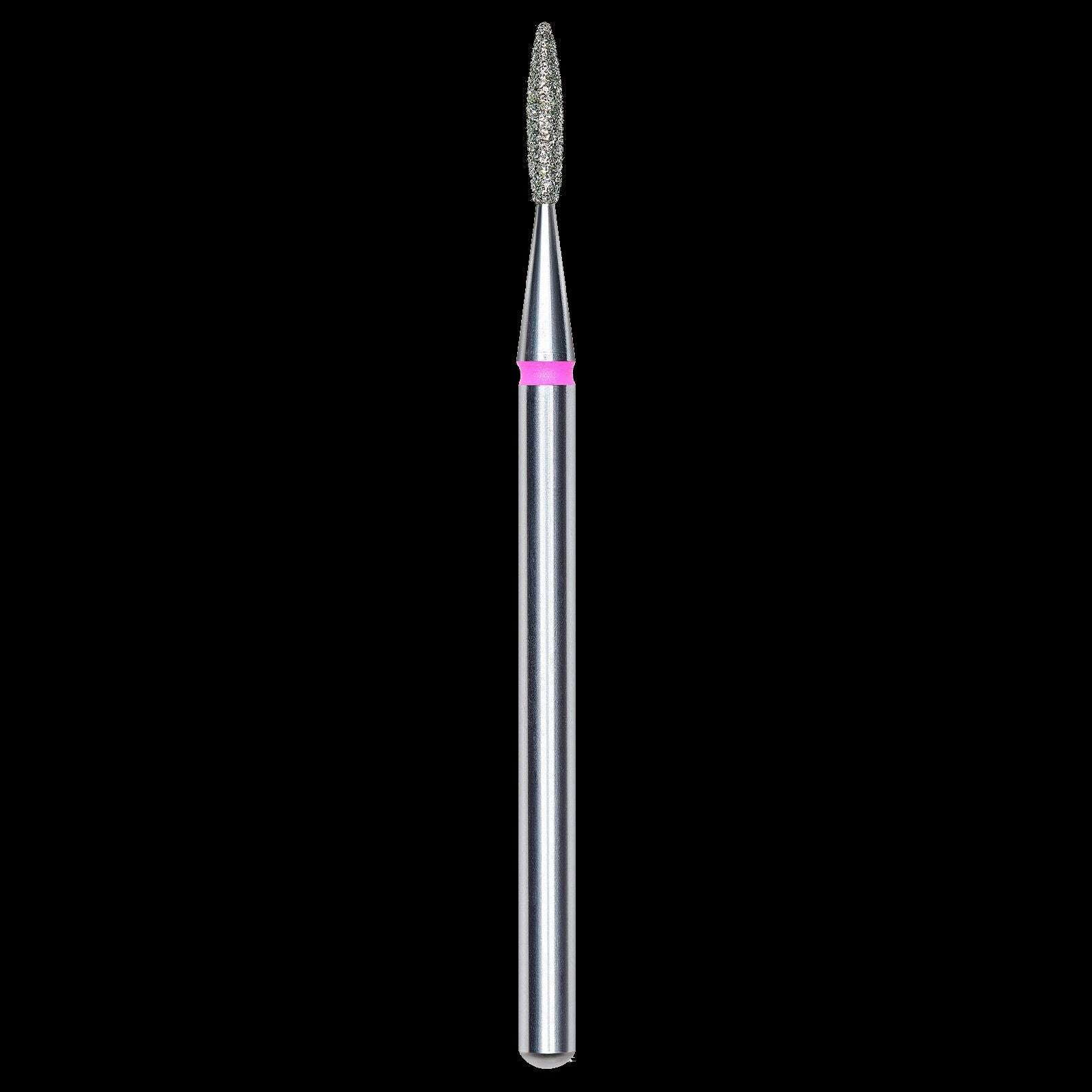 DIAMOND NAIL DRILL BIT, "FLAME", RED, HEAD DIAMETER 1.6/8MM (FA10R016/8) - STALEKS™ by kvadrat store