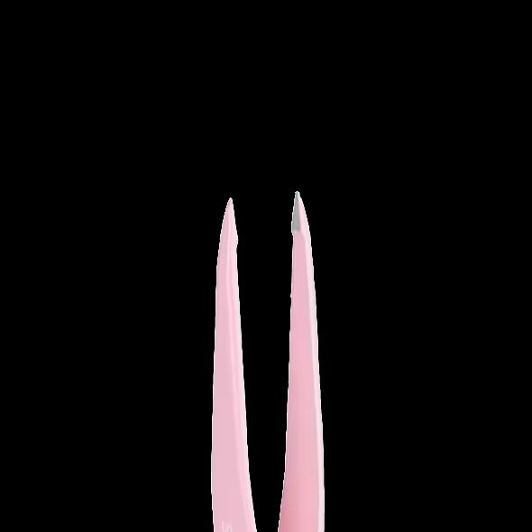 STALEKS BEAUTY & CARE 11 TYPE 5 EYEBROW TWEEZERS WIDE STRAIGHT PINK TBC-11/5 - STALEKS™ by kvadrat store