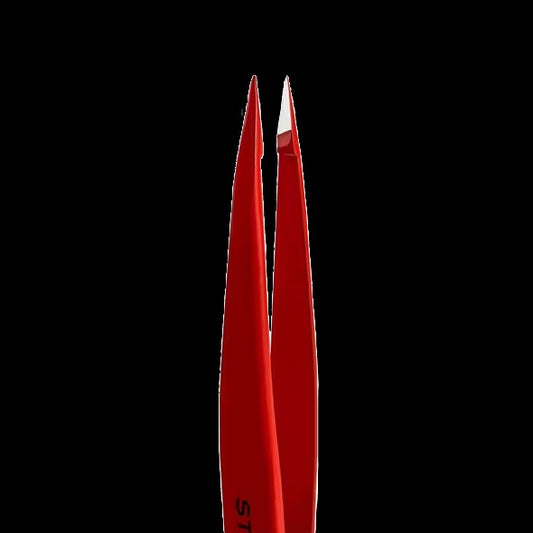 STALEKS PRO EXPERT 11 TYPE 5R EYEBROW TWEEZERS (POINT) RED TE-11/5R - STALEKS™ by kvadrat store