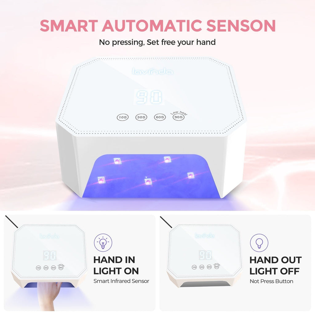 Lumina™ Nail Lamp - White - Plug-in UV/LED by Lavinda