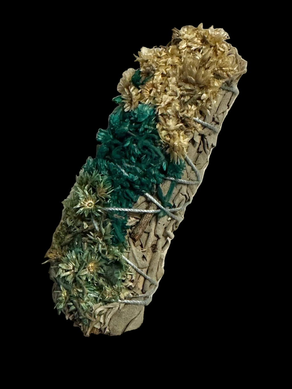 Natural, Green Mullein & White Sage Smudge Stick (4 in.) by Sacred Crystals