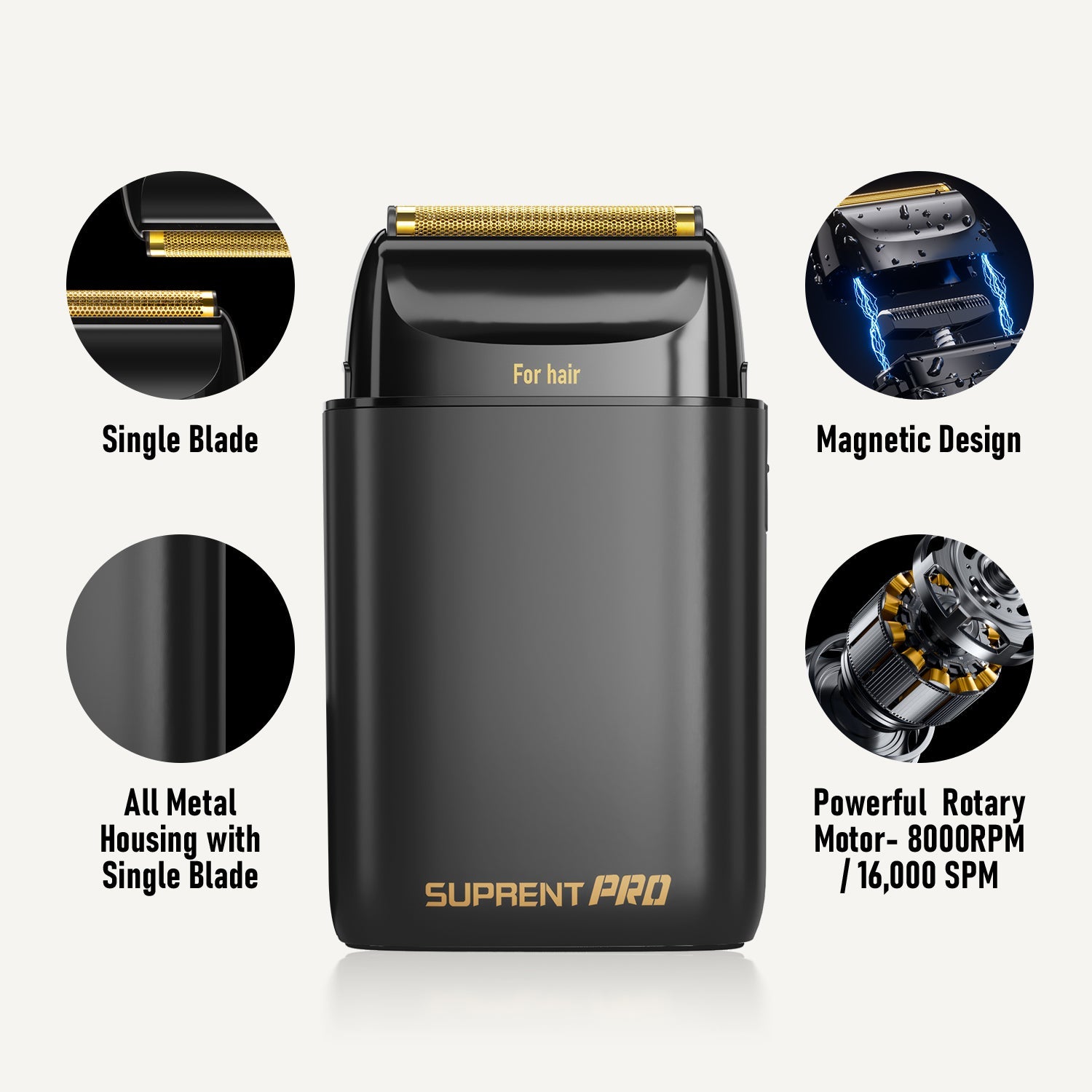 The Dark Reaper Professional Foil Shaver - FS515BX by SUPRENT US