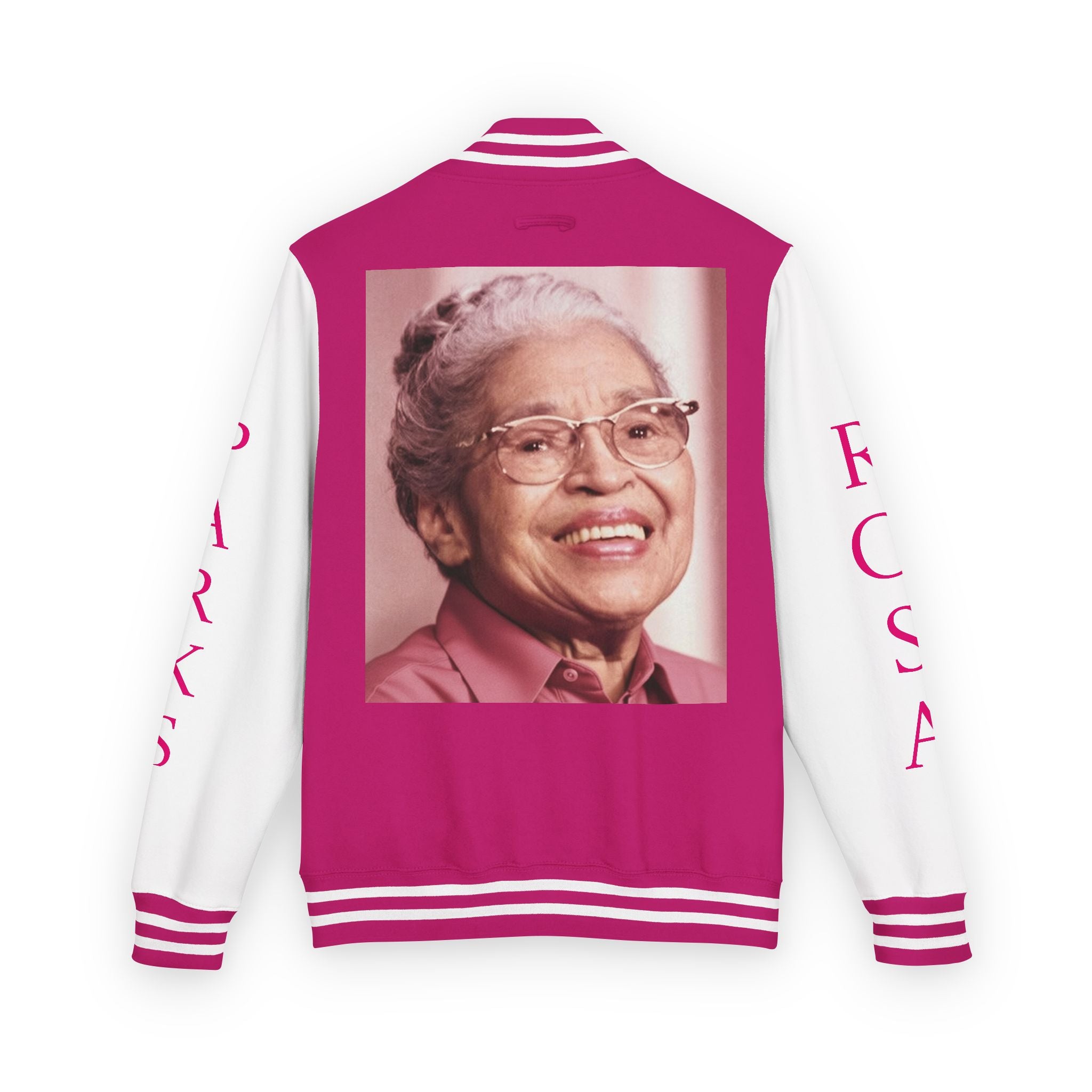 Rosa Parks Tribute Pink Letterman Jacket