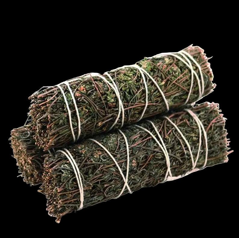 Thyme Sage Smudge Stick (4 in.) by Sacred Crystals