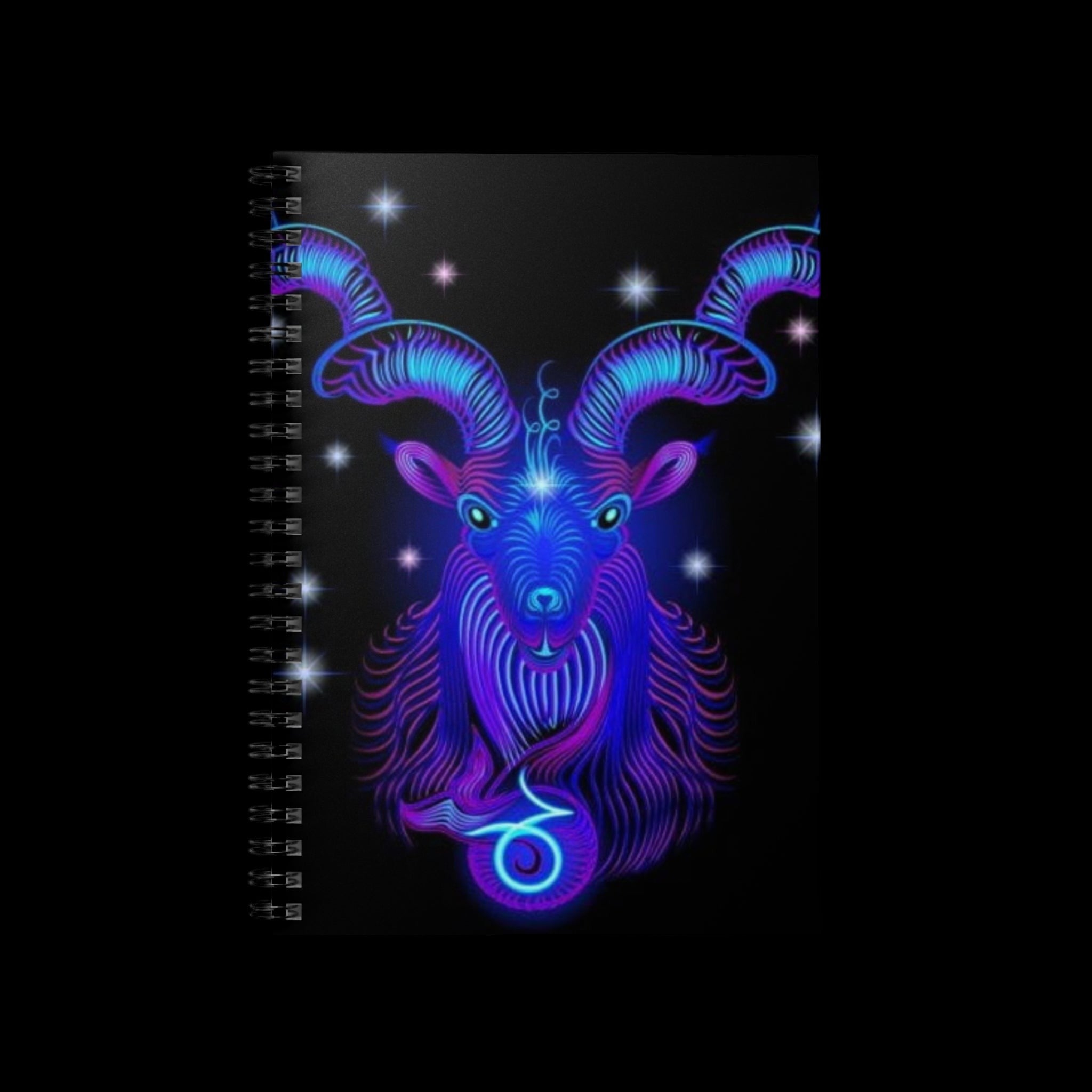Bleu Aura: Capricorn Spiral Notebook - Ruled Line by Printify