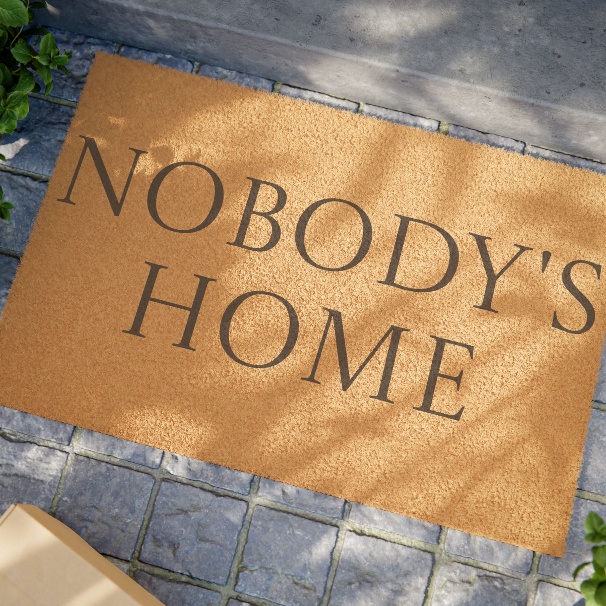 "Nobody's Home" Funny Welcome Mat