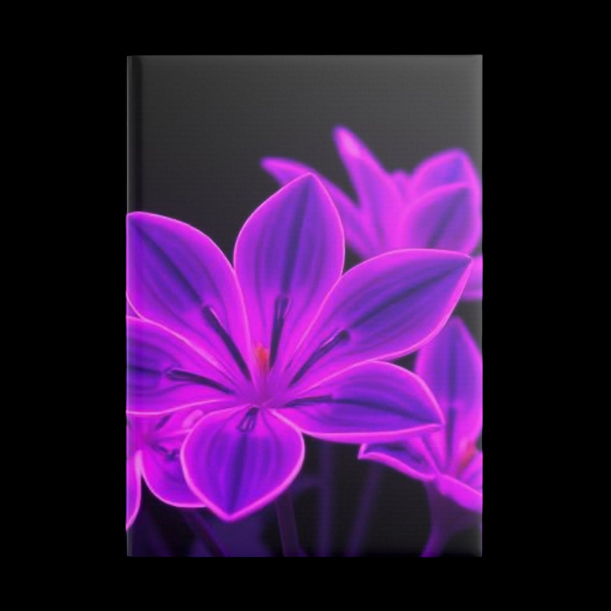 Royal Aura: Dark Flowers Hardcover Notebook with Puffy Covers - AetherLux.Shop