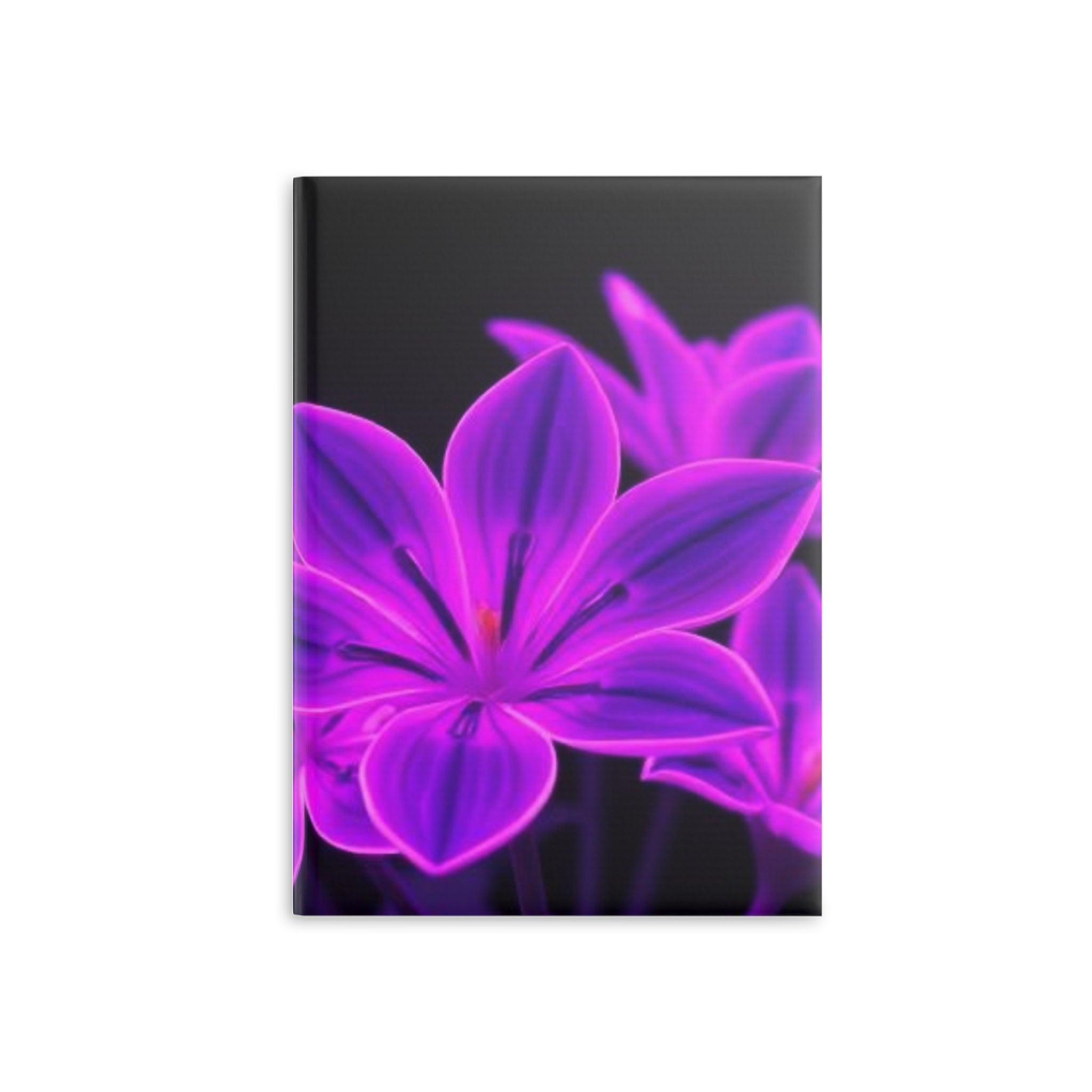 Royal Aura: Dark Flowers Hardcover Notebook with Puffy Covers