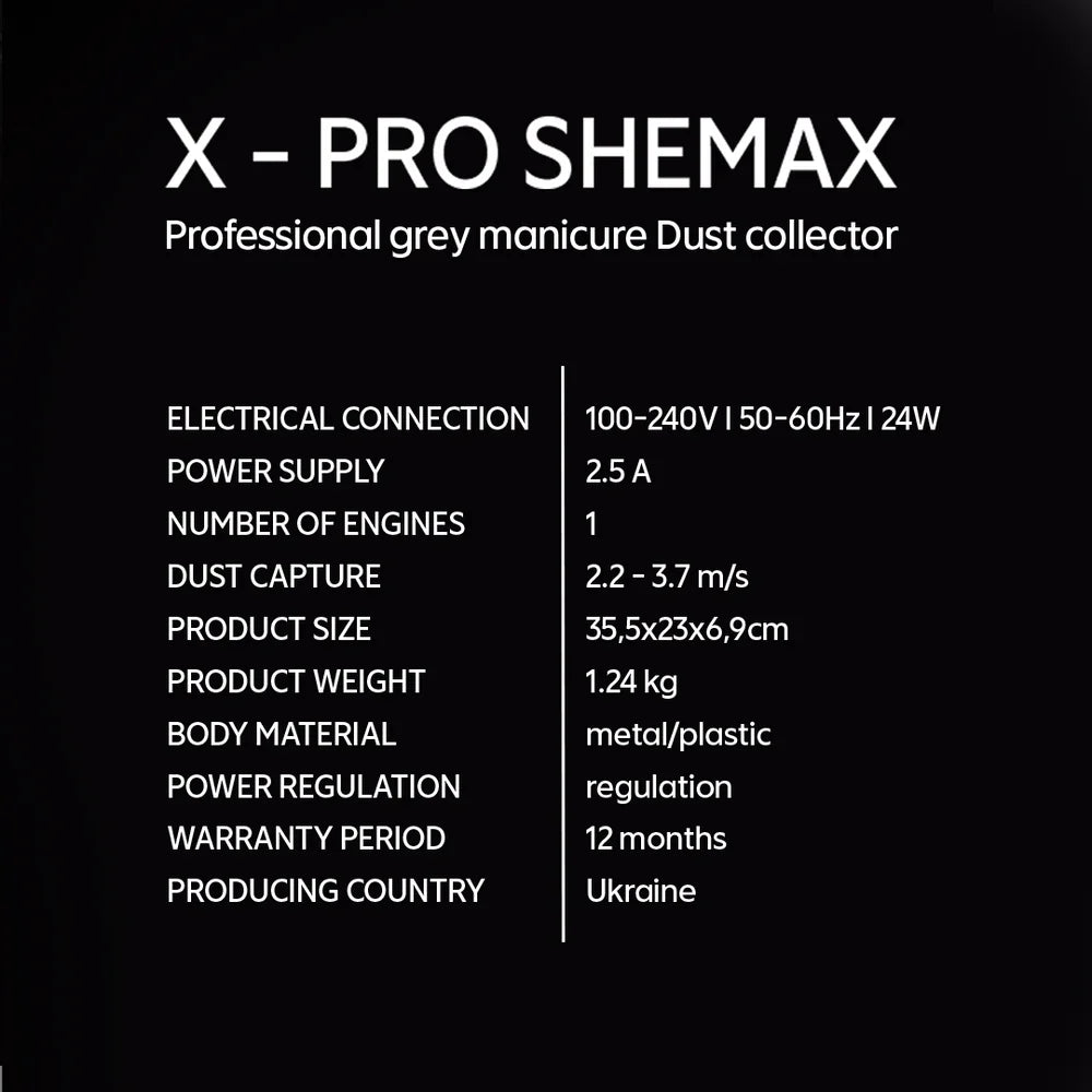 SHEMAX Style X-Pro Pink Nail Dust Collector