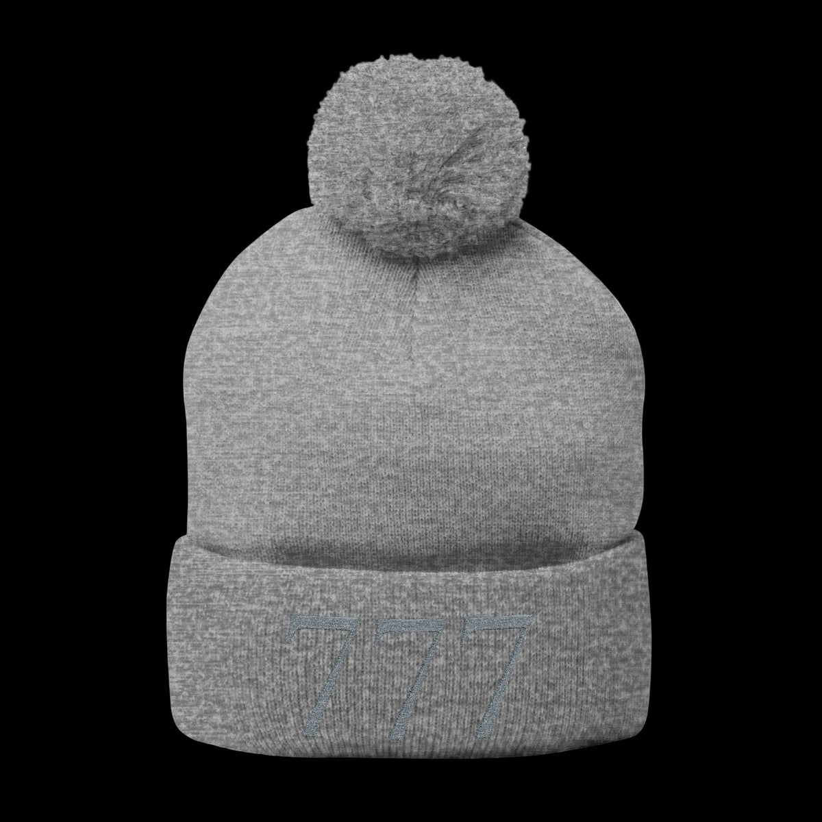 777 Pom-Pom Knit Cap — Grey - AetherLux.Shop