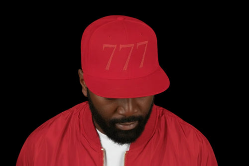 777 Snapback Hat - Red by Printify