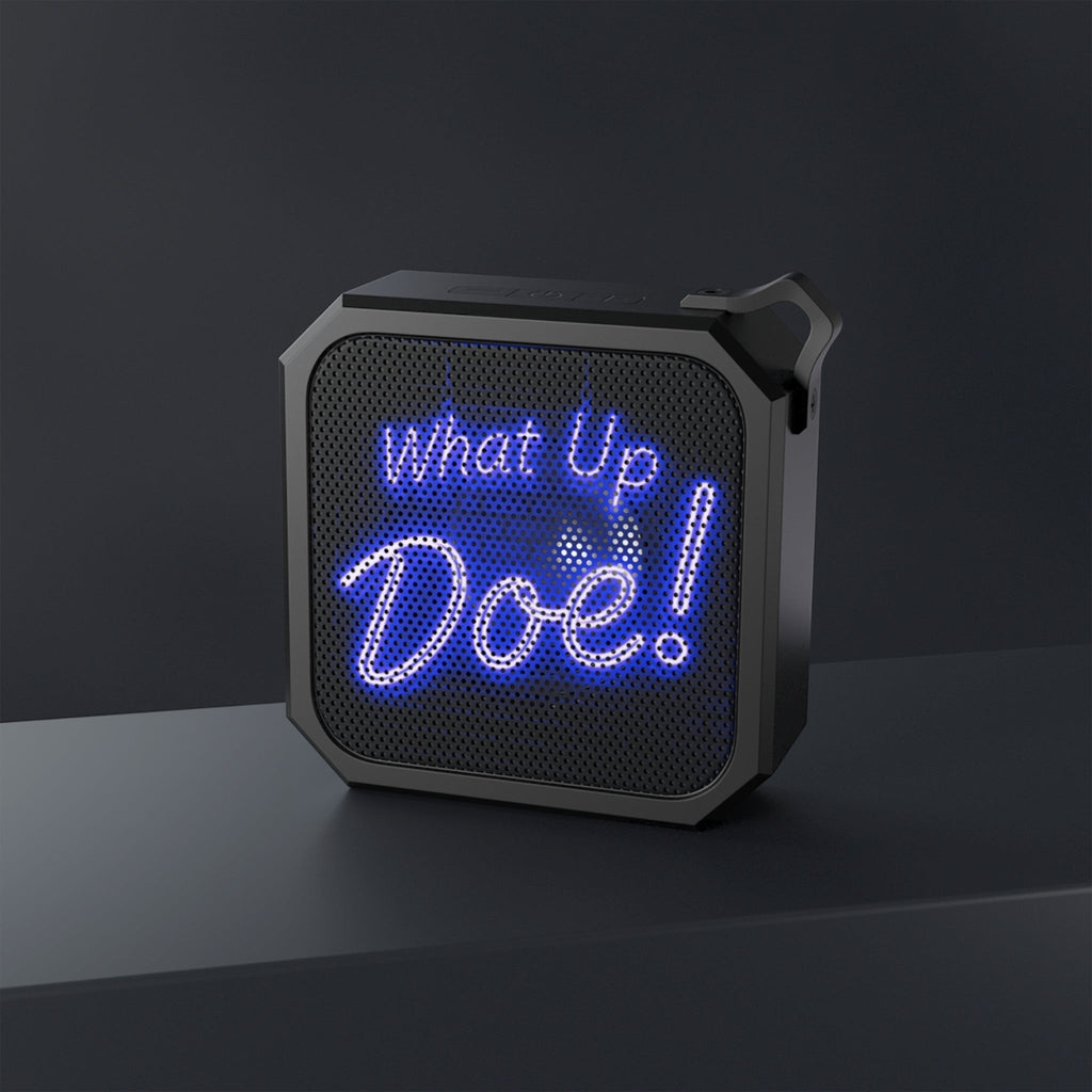 What Up Doe! Outdoor Bluetooth Speaker (BLUE) by Printify