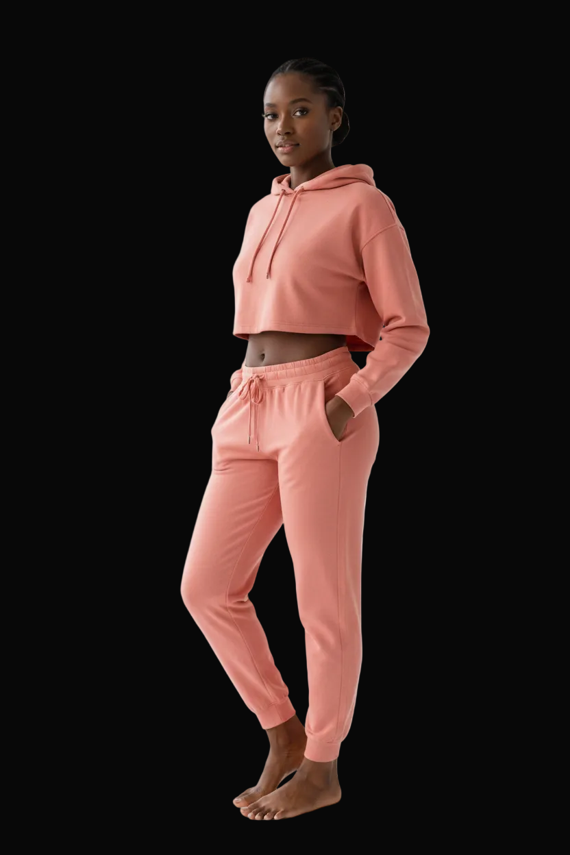 777 Fleece Sweatpants — Dusty Rose by Printify