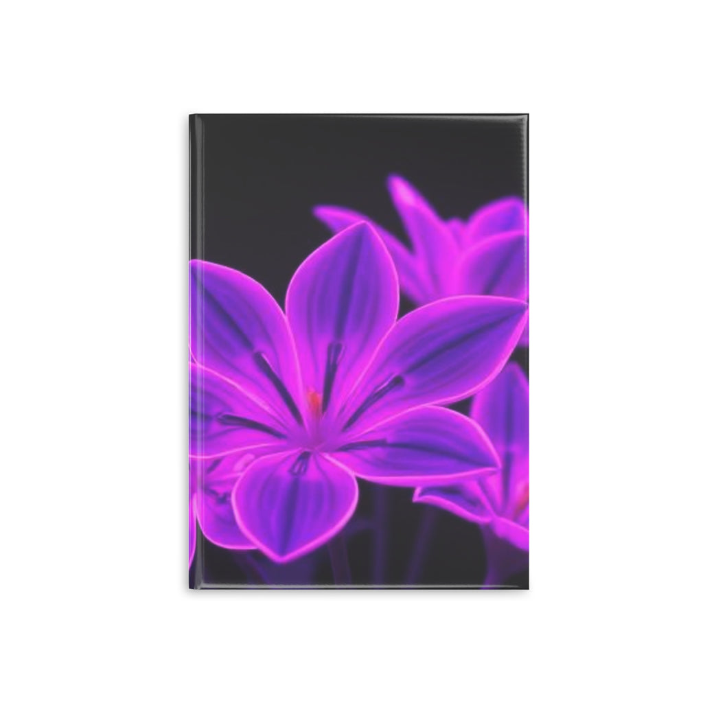 Royal Aura: Dark Flowers Hardcover Notebook with Puffy Covers
