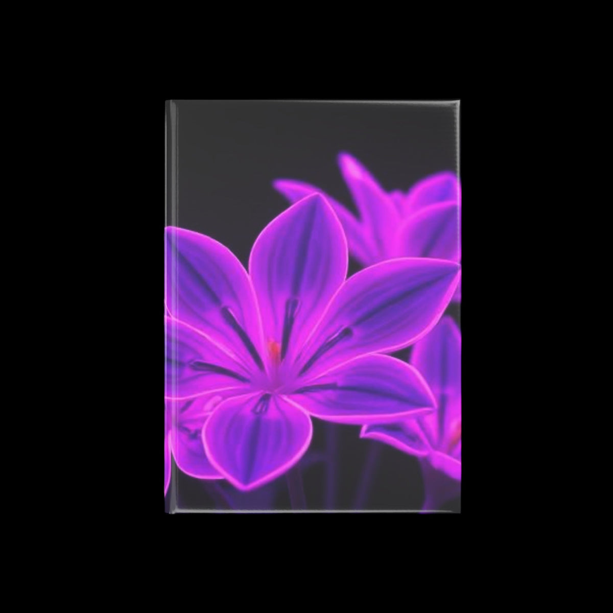 Royal Aura: Dark Flowers Hardcover Notebook with Puffy Covers - AetherLux.Shop