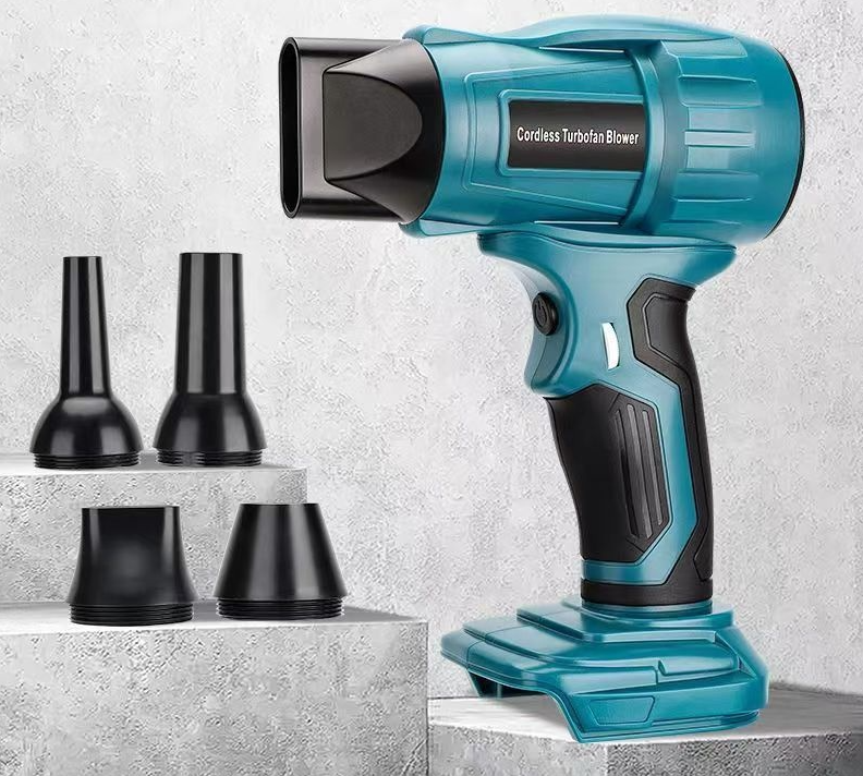Mini Brushless High-Power Lithium Electric Blower Fan Wireless Dust Blowing Gun Compatible with Makita Dewalt Etc.
