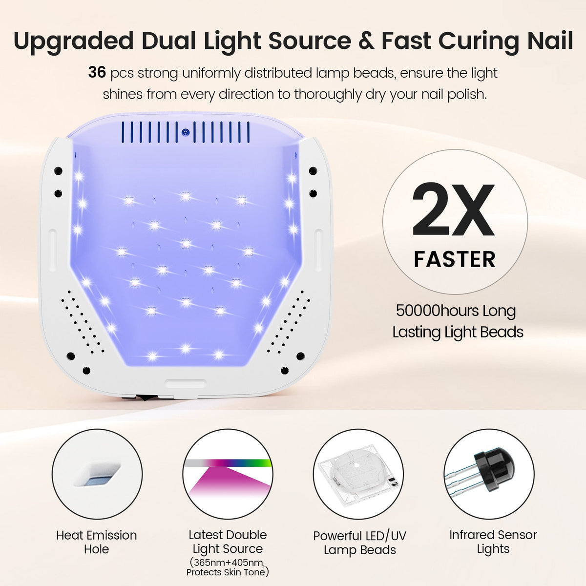 Crown™ Nail Lamp & Wand™ Nail Drill Bundle - Cherry Print