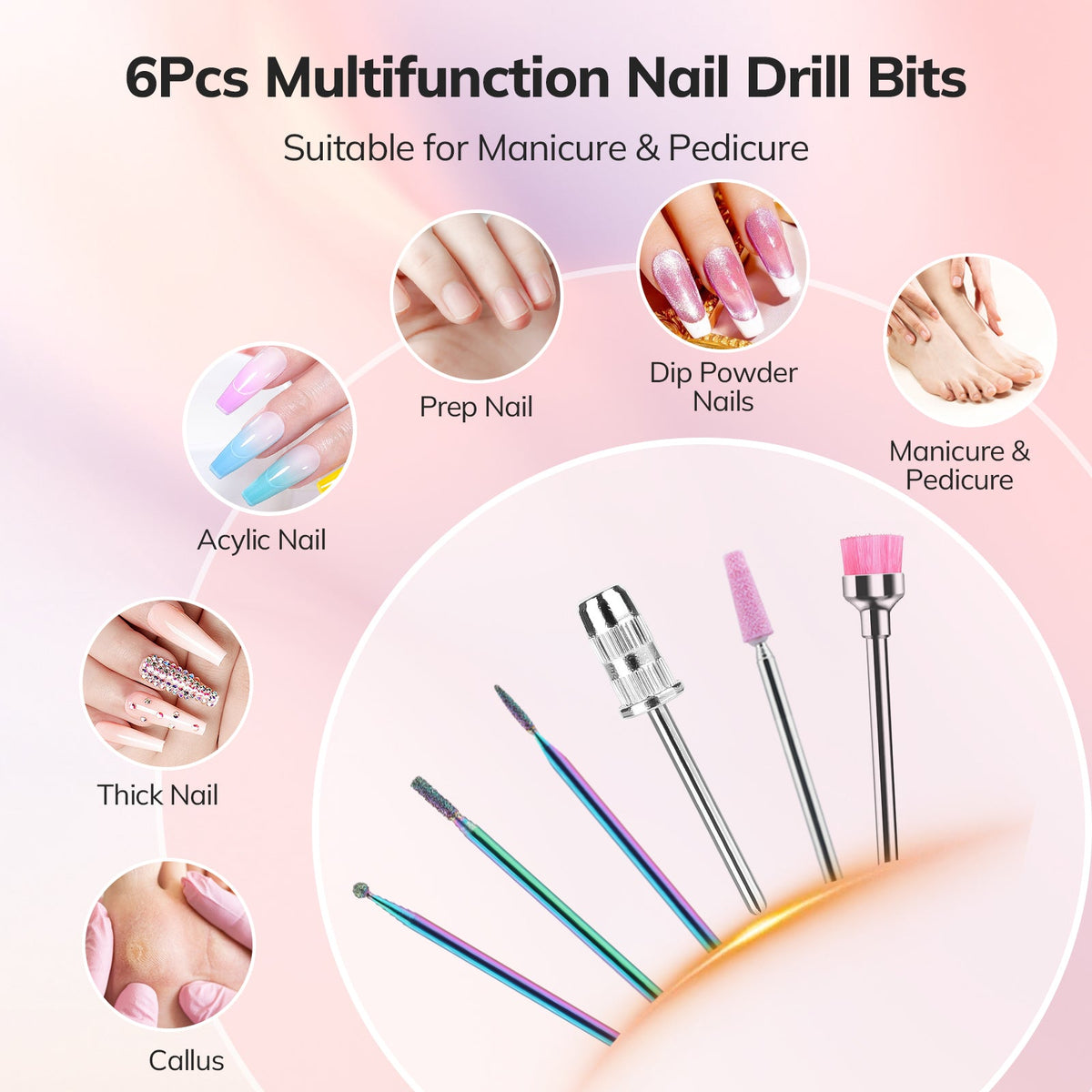 Wand™ Nail Drill - White - 35,000 RPM Rechargeable