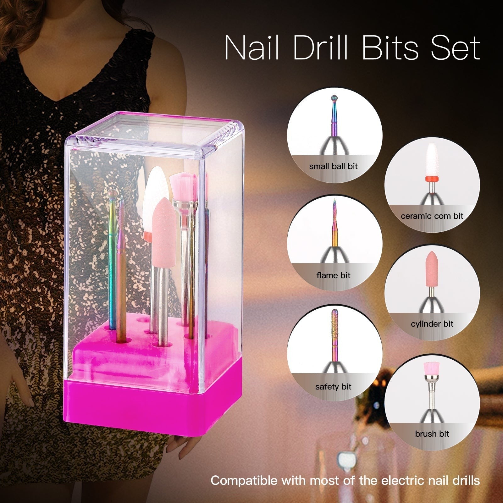 Wand™ Bling Nail Drill - Crystal Diamond - 35,000 RPM Rechargeable by Lavinda