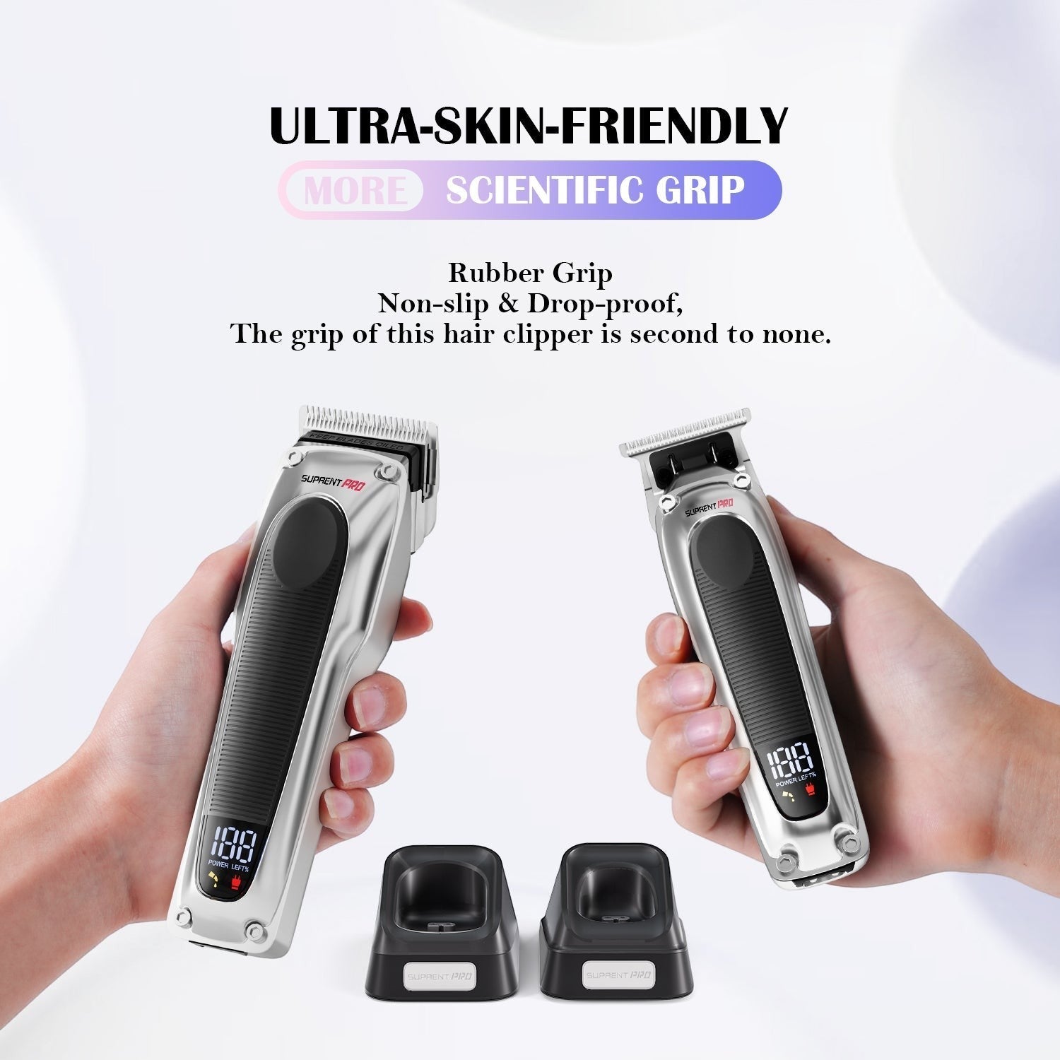 The Black Obsidian Professional Clipper and Trimmer Set - HC776SX by SUPRENT US