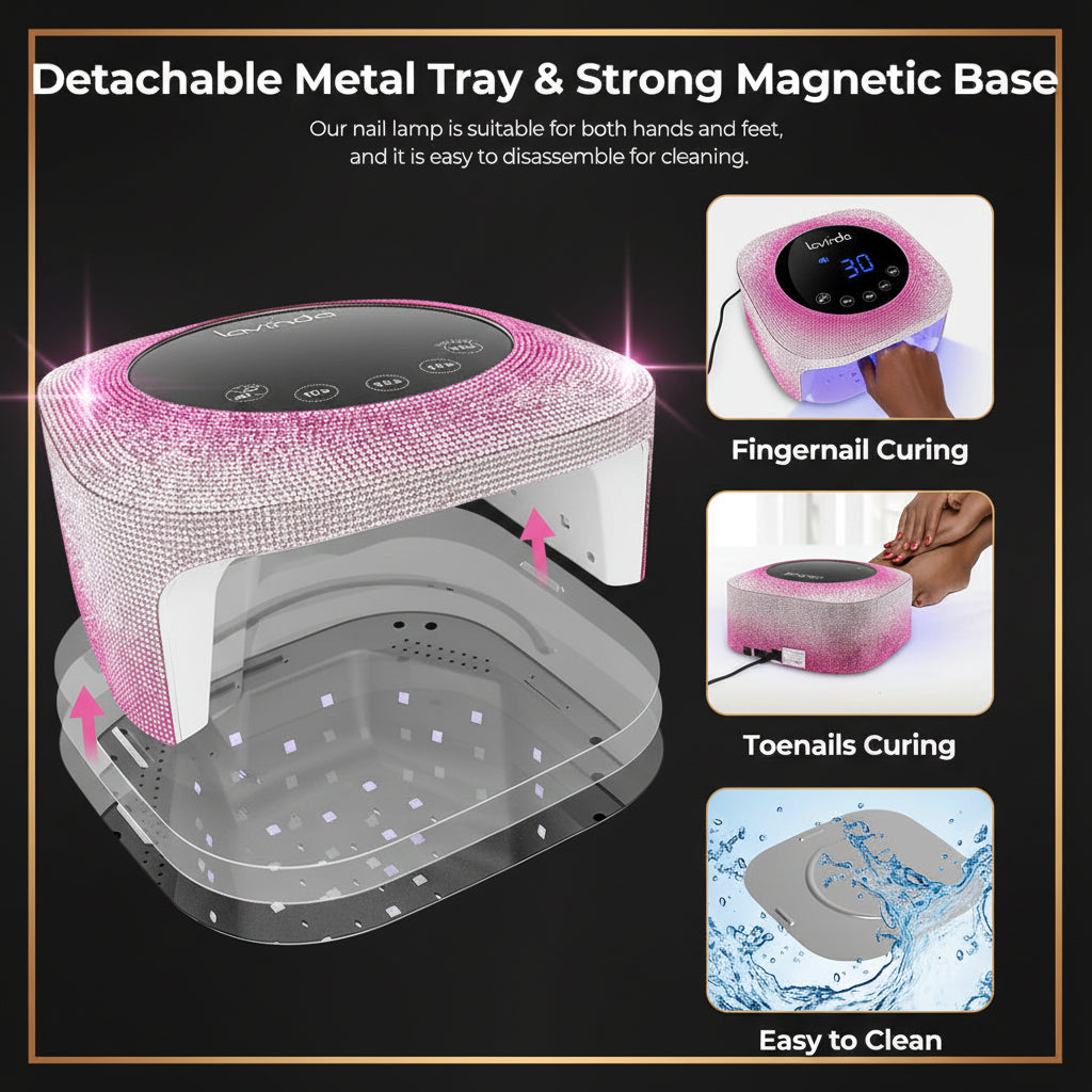Crown™ Nail Lamp - Gradient Pink - 54W Plug-in UV/LED by Lavinda