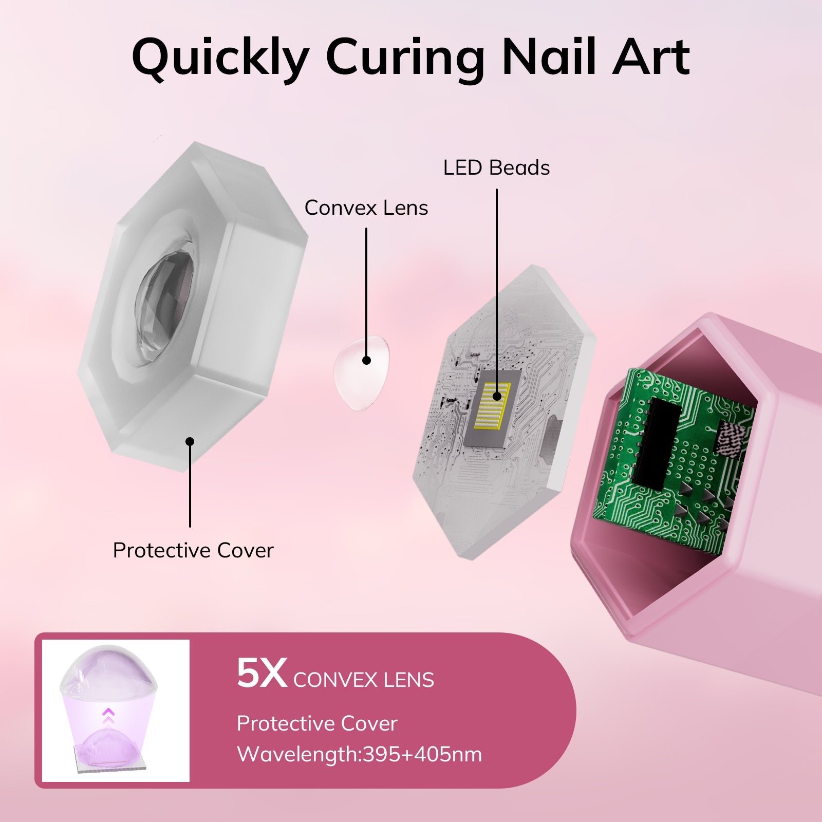 Handheld Mini Nail Light by Lavinda